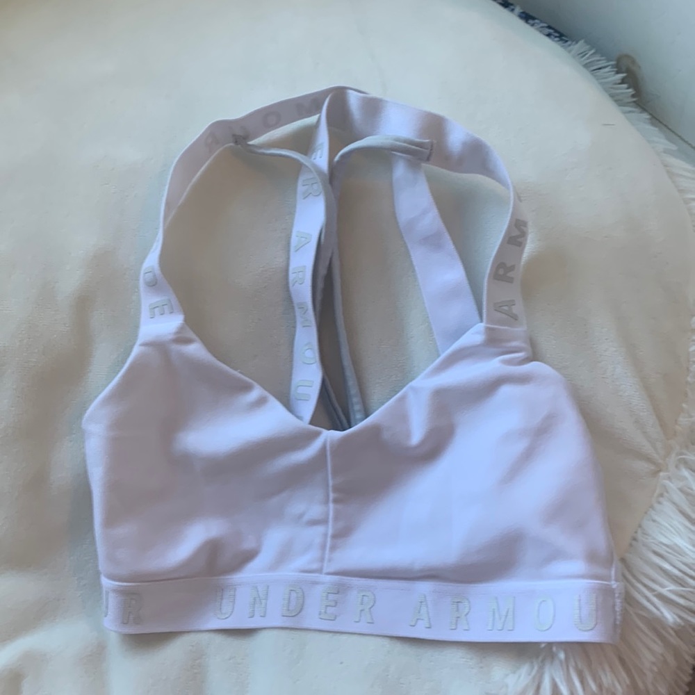 White under armor bra